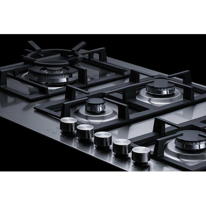 Summit 34 in. 5-Burner Propane Gas Cooktop Stainless Steel - GCJ536SSLP