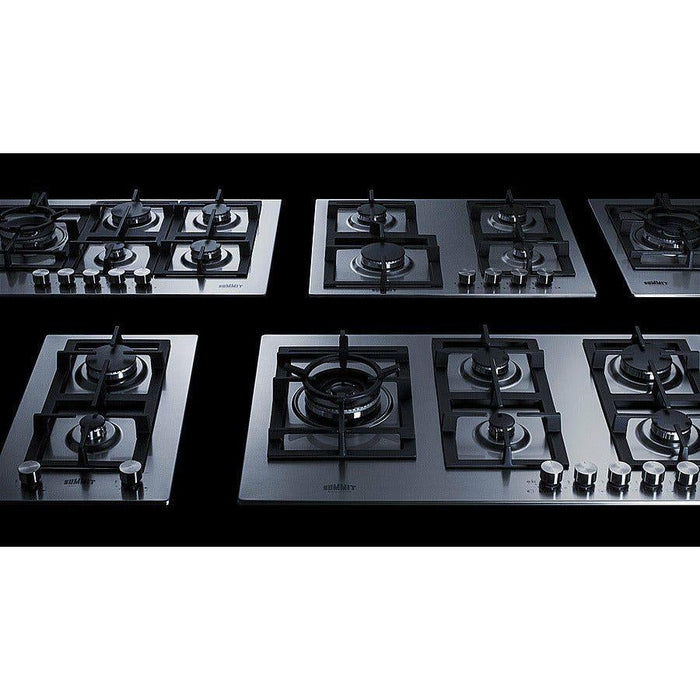 Summit 34 in. Wide 5-Burner Gas Cooktop in Stainless Steel - GCJ536SS