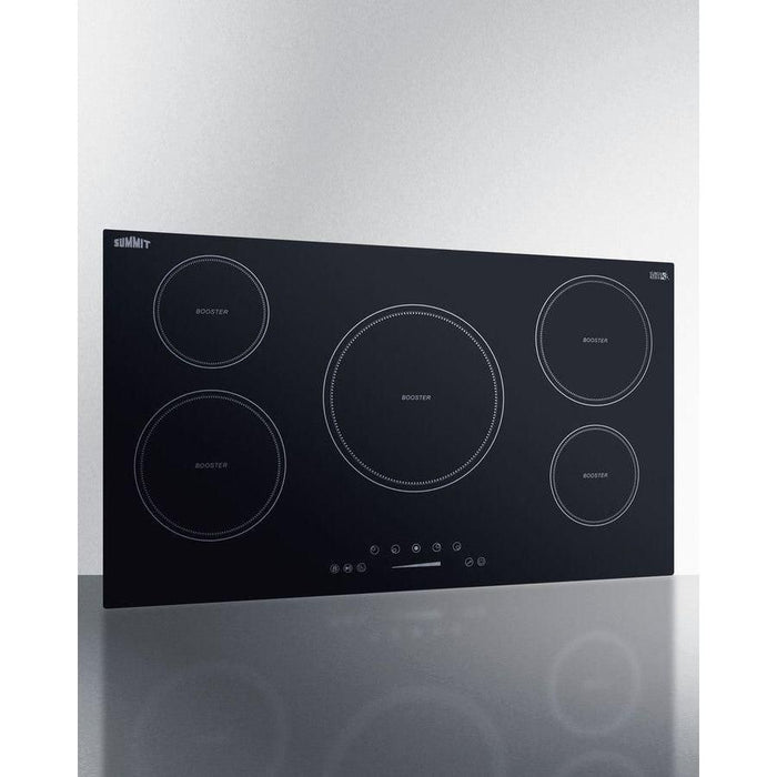 Summit 36 in. Wide 208-240V 5-Zone Induction Cooktop with 5 Elements, Hot Surface Indicator, ADA Compliant, Induction Technology, Child Lock, Safety Shut-Off Control - SINC5B36B