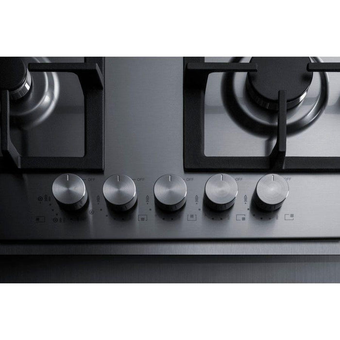 Summit 36 in. Wide 5-Burner Cooktop In Stainless Steel - GCJ536SS