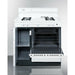 Summit 36 in. Wide Gas Range with Lower Broiler, Side Storage and Electronic Ignition: White - WNM4307