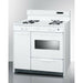 Summit 36 in. Wide Gas Range with Lower Broiler, Side Storage and Electronic Ignition: White - WNM4307