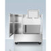 Summit 39 in. Stainless Steel Cart with Portable Refrigerator/Freezer - SPRF36CART