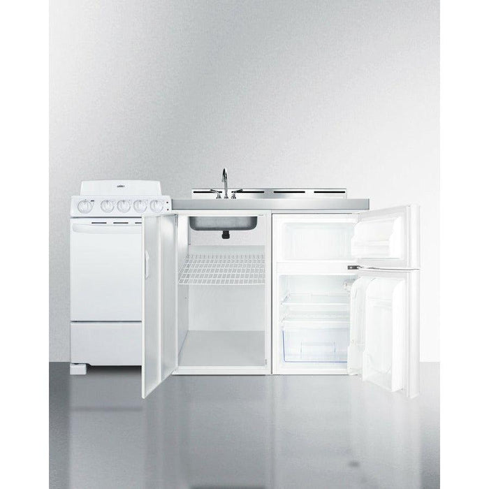 Summit 60 in. Wide All-in-One Kitchenette with Electric Coil Range - ACK60COILW