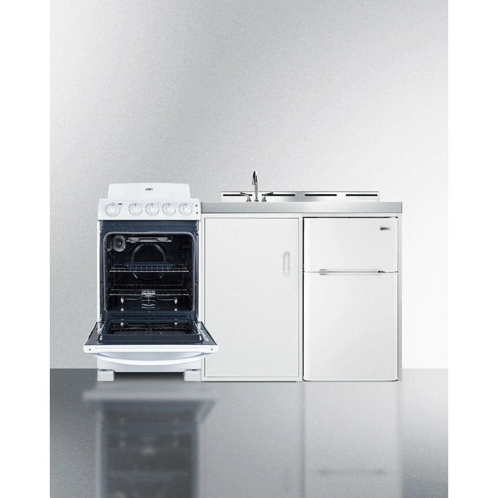 Summit 60 in. Wide All-in-One Kitchenette with Electric Coil Range - ACK60COILW