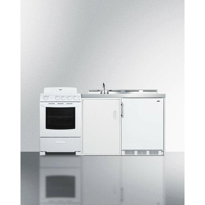 Summit 72 in. Wide All-in-One Kitchenette with Electric Coil Range - ACK72COILW