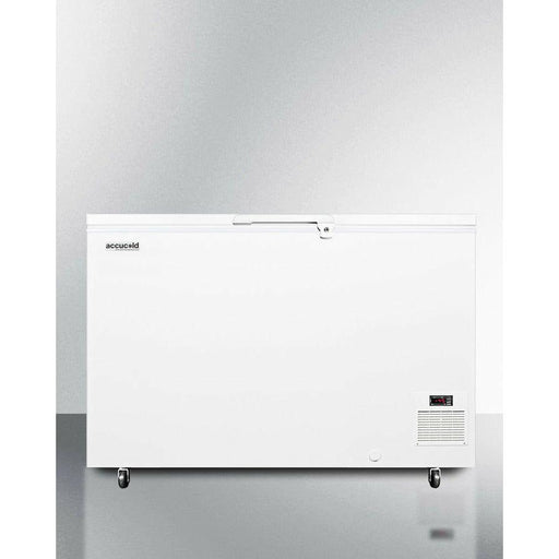 Summit AccuCold 52 in. Chest Freezer with 10.6 cu. ft. Capacity, Digital Thermostat, Factory Installed Lock, Casters and Manual Defrost in White - EL31LT