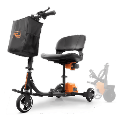 Super Handy GUT112 Passport 3 Wheeled Lightweight Long Range Folding Mobility Scooter New
