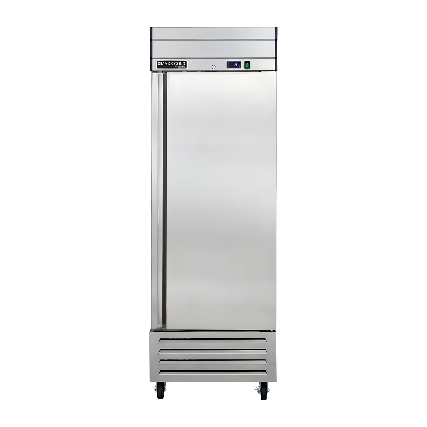 Maxx Cold V-Series 1 Door Reach-In Refrigerator, Bottom Mount, in Stainless Steel - MVR-23FDHC