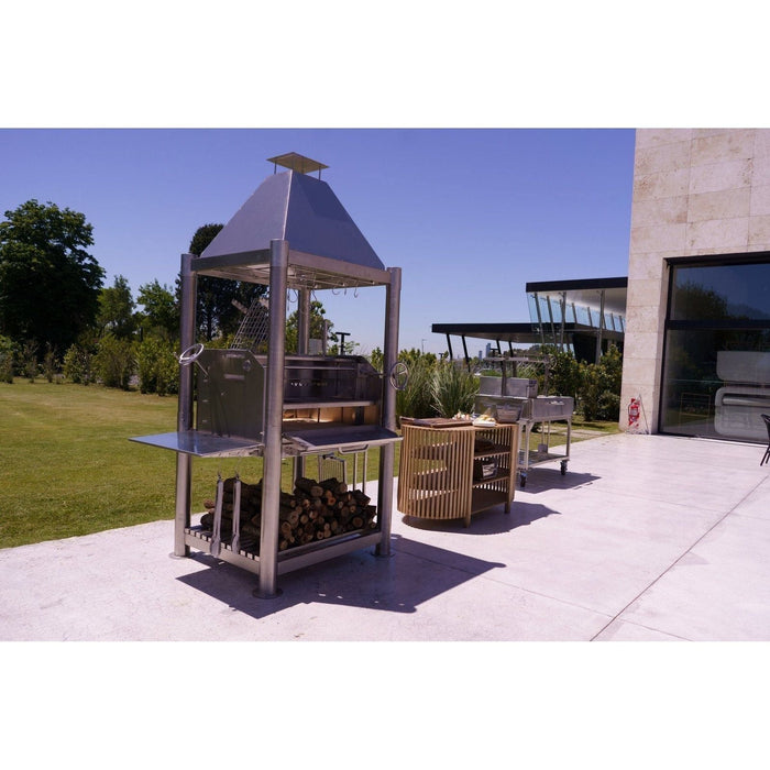 Tagwood BBQ Argentine Wood Fire & Charcoal Grill all Stainless Steel BBQ02SS OPEN FIRE COOKING