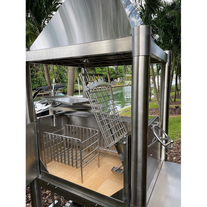 Tagwood BBQ Argentine Wood Fire & Charcoal Grill all Stainless Steel BBQ02SS OPEN FIRE COOKING