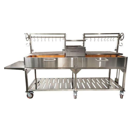 Tagwood BBQ Double Argentine Santa Maria Wood Fire & Charcoal Grill BBQ24SS - OPEN FIRE COOKING