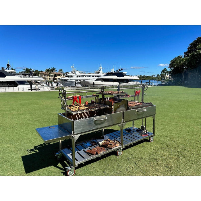 Tagwood BBQ Double Argentine Santa Maria Wood Fire & Charcoal Grill BBQ24SS - OPEN FIRE COOKING