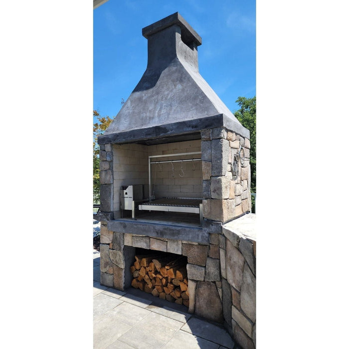 Tagwood BBQ Insert Style Argentine Santa Maria Wood Fire & Charcoal Grill without firebricks BBQ09SS