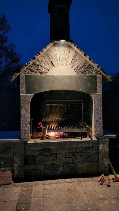 Tagwood BBQ Insert Style Argentine Santa Maria Wood Fire & Charcoal Grill without firebricks BBQ09SS