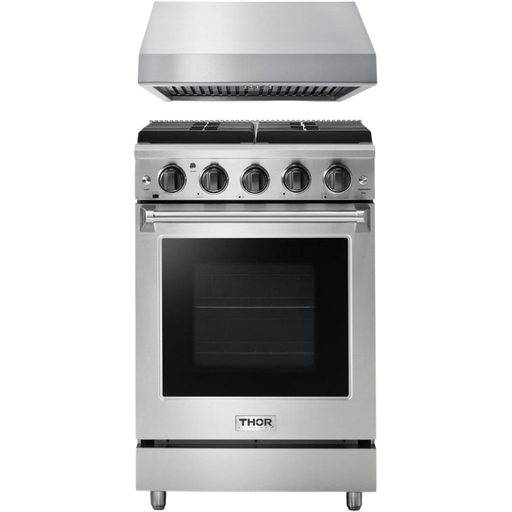 Thor Kitchen 24 in. Gas Range and Range Hood Appliance Package