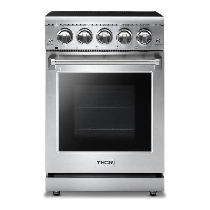 Thor Kitchen 24 in. Professional Electric Range, Range Hood Appliance Package