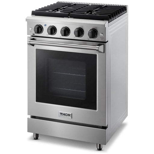 Thor Kitchen 24 in. Professional Propane Gas Range in Stainless Steel LRG2401ULP