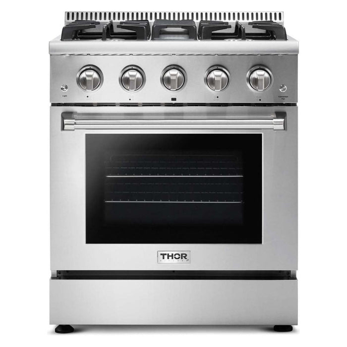 Thor Kitchen 30 in. 4.2 Cu. Ft. Professional Natural Gas Range in Stainless Steel HRG3080U