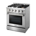 Thor Kitchen 30 in. 4.2 Cu. Ft. Professional Natural Gas Range in Stainless Steel HRG3080U