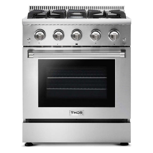 Thor Kitchen 30 in. 4.2 Cu. Ft. Professional Propane Gas Range in Stainless Steel HRG3080ULP