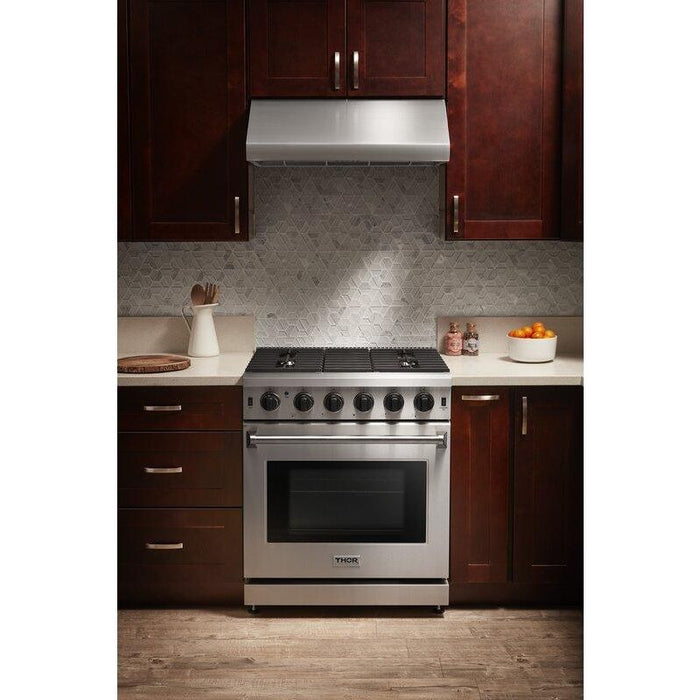 Thor Kitchen 30 in. 4.55 Cu. Ft. Professional Propane Gas Range in Stainless Steel LRG3001ULP