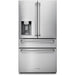 Thor Kitchen 30 In. Electric Range, Range Hood, Counter-Depth Refrigerator with Water and Ice Dispenser, Dishwasher, Wine Cooler Appliance Package