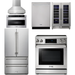 Thor Kitchen 30 In. Electric Range, Range Hood, Microwave Drawer, Refrigerator, Dishwasher, Wine Cooler Appliance Package