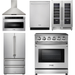 Thor Kitchen 30 In. Electric Range, Range Hood, Microwave Drawer, Refrigerator, Dishwasher, Wine Cooler Appliance Package