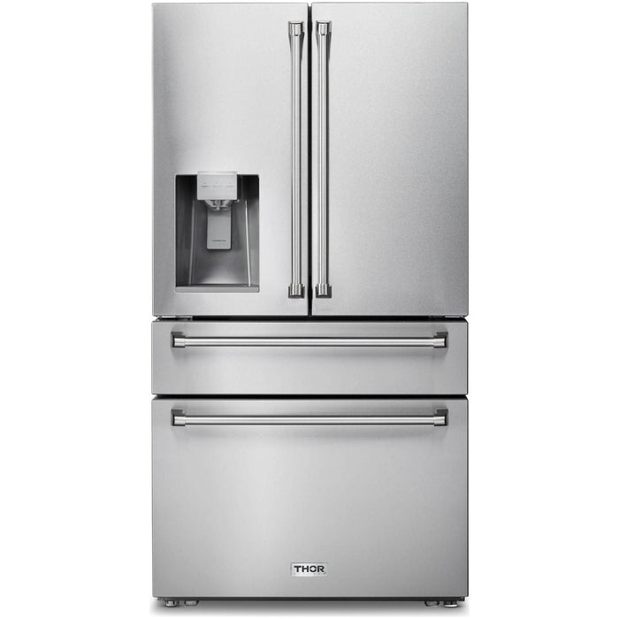 Thor Kitchen 30 In. Electric Range, Refrigerator with Water and Ice Maker, Dishwasher Appliance Package