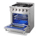 Thor Kitchen 30 in. Gas Burner/Electric Oven Range, Range Hood, Microwave Drawer Appliance Package