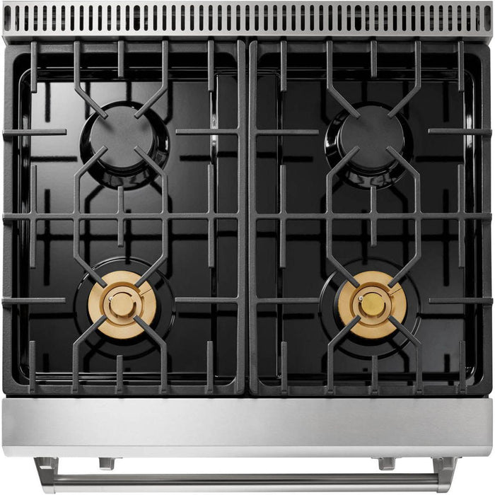 Thor Kitchen 30 In. Gas Range, Range Hood, Microwave Drawer, Refrigerator, Dishwasher Appliance Package