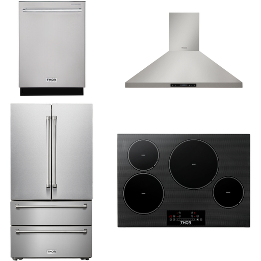 Thor Kitchen 30 In. Induction Cooktop, Range Hood, Refrigerator, Dishwasher Appliance Package