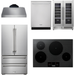 Thor Kitchen 30 In. Induction Cooktop, Range Hood, Refrigerator, Dishwasher, Wine Cooler Appliance Package