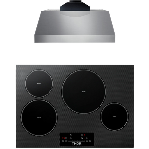 Thor Kitchen 30 In. Induction Cooktop, Under Cabinet Range Hood Appliance Package