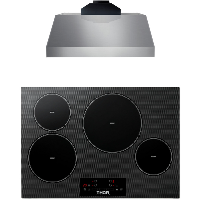 Thor Kitchen 30 In. Induction Cooktop, Under Cabinet Range Hood Appliance Package