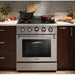 Thor Kitchen 30 in. Natural Gas Burner/Electric Oven Range in Stainless Steel HRD3088U