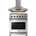 Thor Kitchen 30 in. Natural Gas Range & 30 in. Range Hood Appliance Package