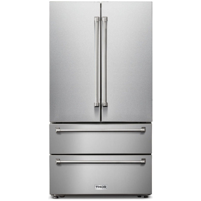 Thor Kitchen 30 In. Natural Gas Range, 36 In. Pro Refrigerator, 24 In. Dishwasher Appliance Package