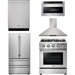 Thor Kitchen 30 In. Natural Gas Range, Range Hood, Microwave Drawer, Refrigerator, Dishwasher Appliance Package