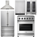 Thor Kitchen 30 In. Natural Gas Range, Range Hood, Refrigerator, Dishwasher, Wine Cooler Appliance Package