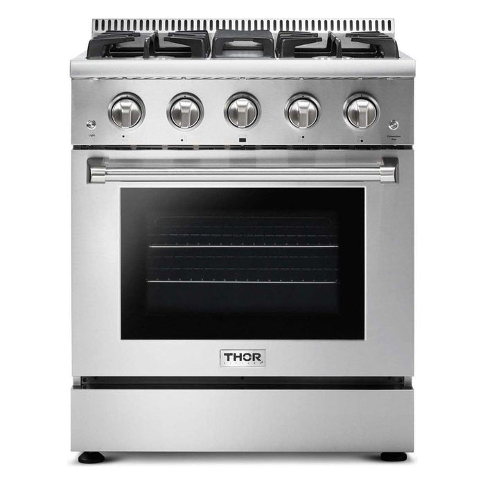 Thor Kitchen 30 In. Professional Propane Gas Range, Range Hood Appliance Package