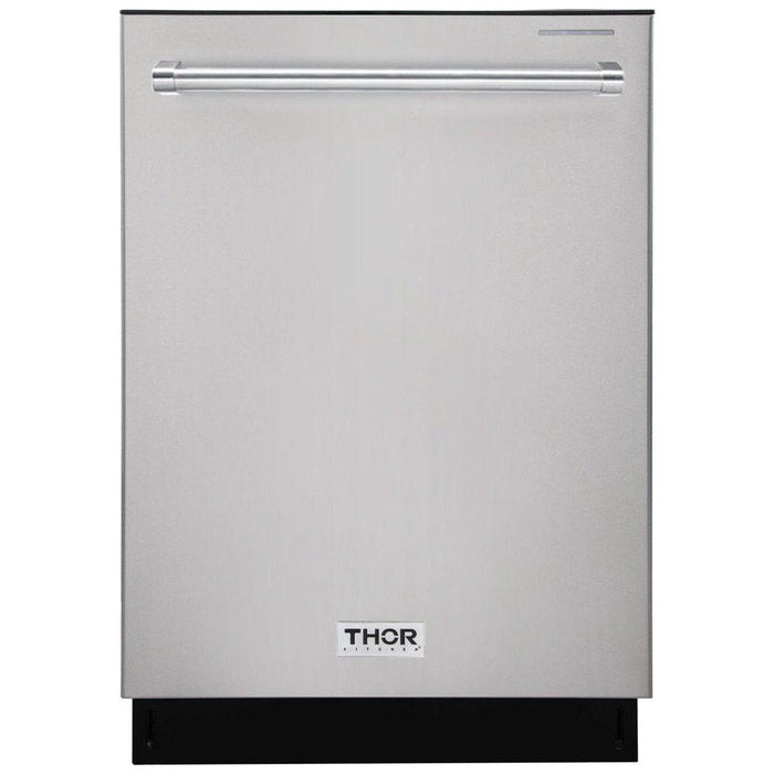 Thor Kitchen 30 In. Propane Gas Burner/Electric Oven Range, Range Hood, Refrigerator with Water and Ice Dispenser, Dishwasher Appliance Package