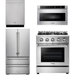 Thor Kitchen 30 In. Propane Gas Range, Microwave Drawer, Refrigerator, Dishwasher Appliance Package