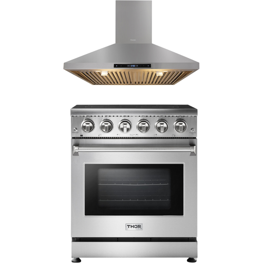 Thor Kitchen 30 inch Electric Range and 30 in. Range Hood Appliance Package