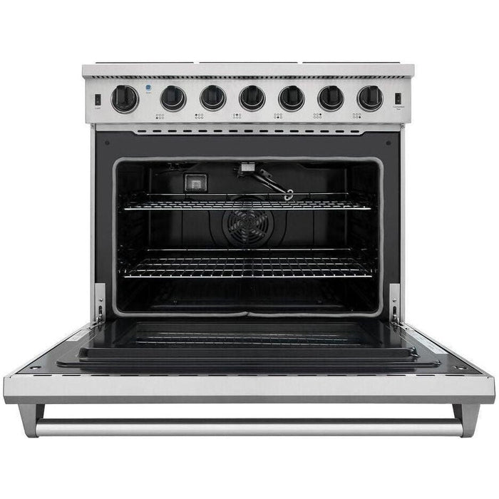 Thor Kitchen 36 in. 6.0 Cu. Ft Professional Natural Gas Range in Stainless Steel LRG3601U