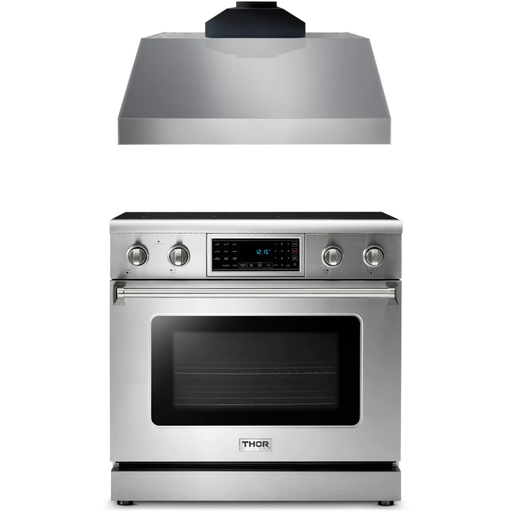 Thor Kitchen 36 In. Electric Range, Range Hood Appliance Package