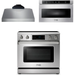 Thor Kitchen 36 In. Electric Range, Range Hood, Microwave Drawer Appliance Package