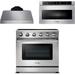 Thor Kitchen 36 In. Electric Range, Range Hood, Microwave Drawer Appliance Package