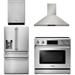 Thor Kitchen 36 In. Electric Range, Range Hood, Refrigerator with Water and Ice Dispenser, Dishwasher Appliance Package